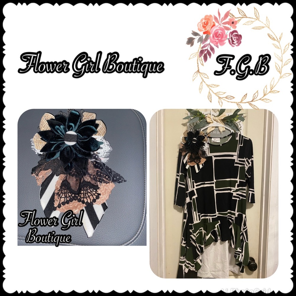 Hand made flower pin